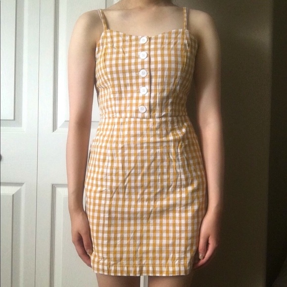 Petite Studio NYC Yellow Gingham Dress - Picture 9 of 14